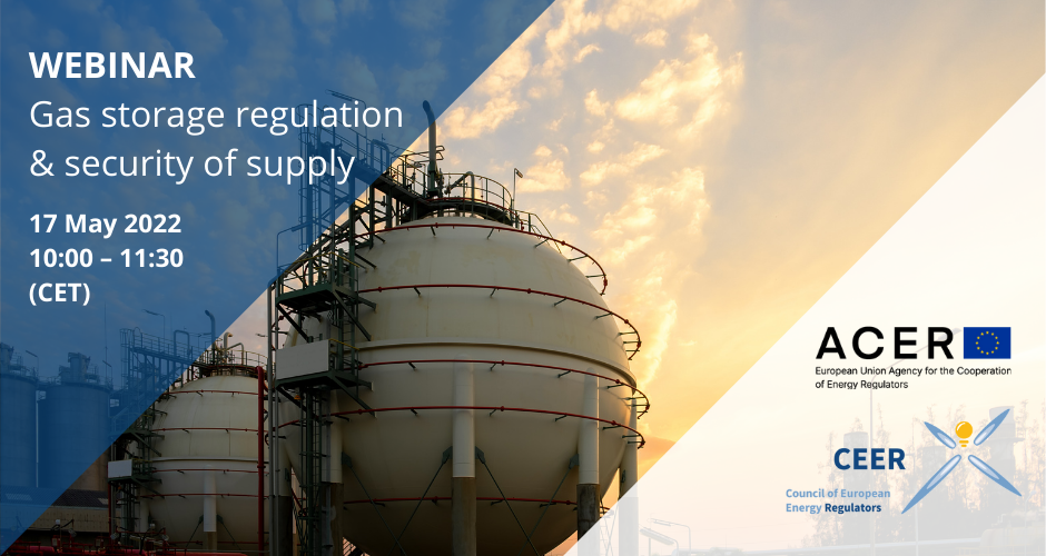 ACER-CEER Webinar on Gas Storage Regulation 2022