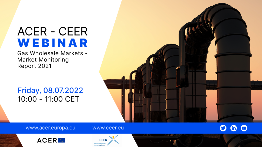 ACER-CEER webinar on the main findings of the Gas Wholesale Markets Monitoring Report